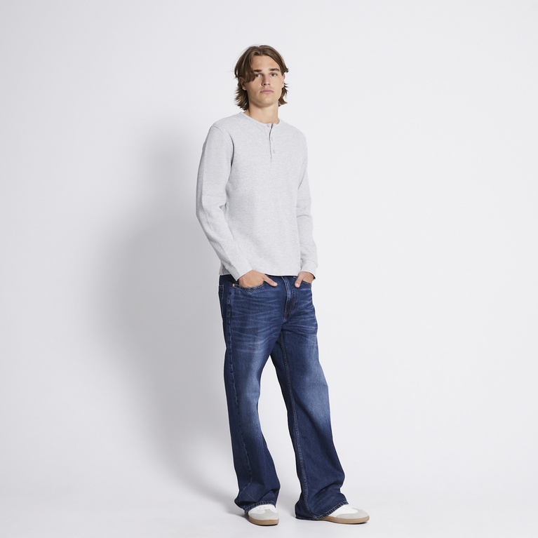 Long Sleeve Grandad "Opa" Grey Melange